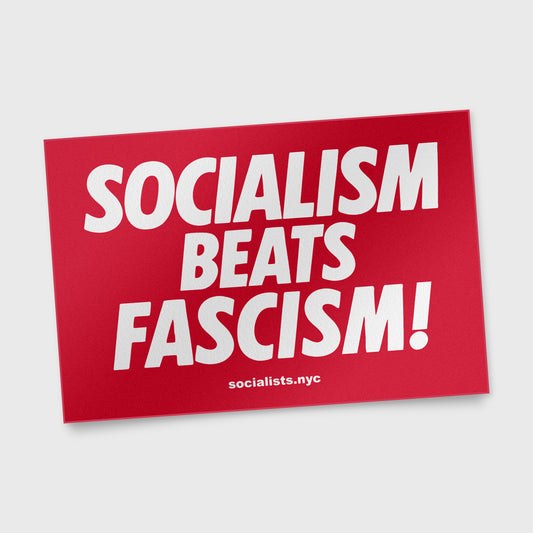 Socialism Beats Fascism Sticker